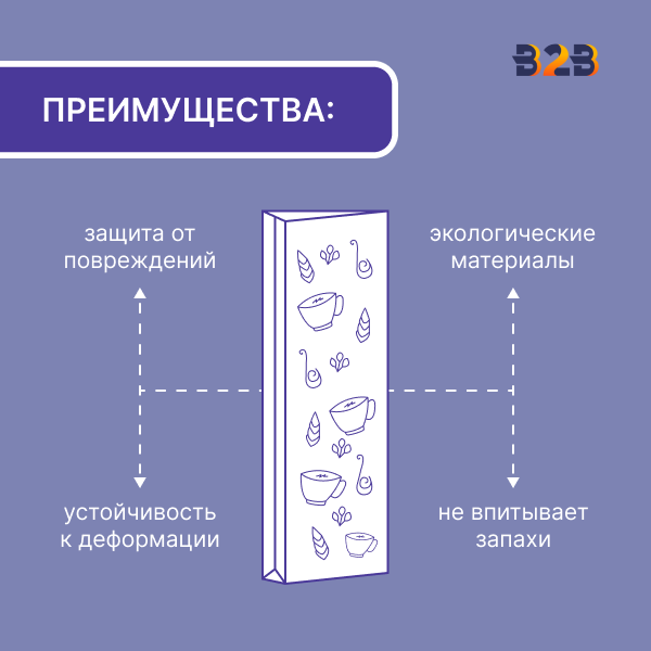 Пакет бумажный прям. дно 70х40х205мм "Coffee&Tea" (900 шт.)