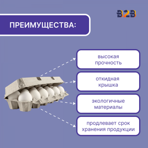 Упаковка для куриных яиц, 12 ячеек (картон)
