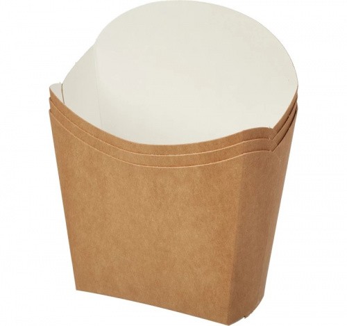 Коробка для картофеля фри крафт средняя 105х40х140мм (100гр.)